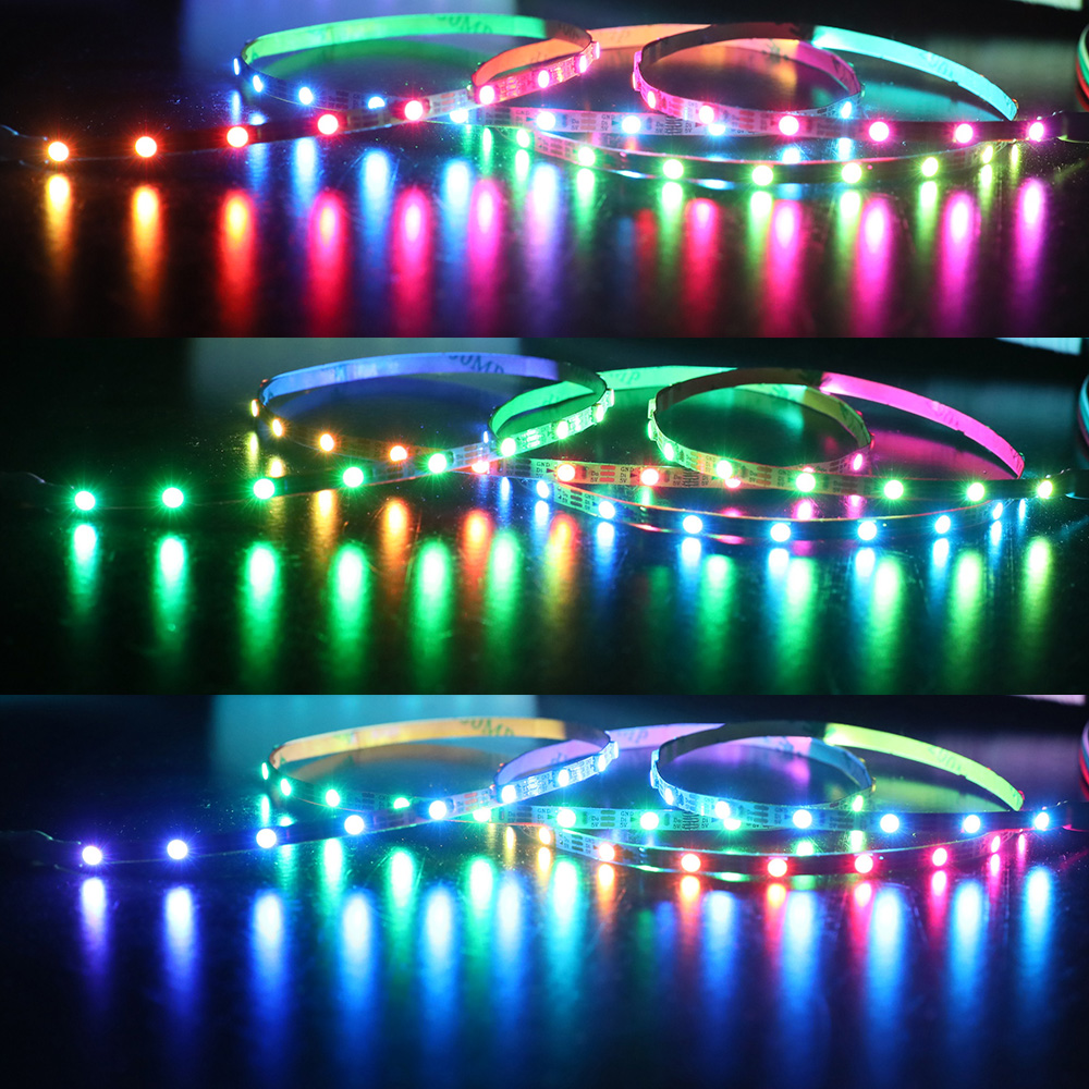 SK6812 RGB 3535SMD 60LEDS/M DC5V 4MM-Wide Digital Intelligent Addressable LED Strip Lights - 3.28-6.56ft optional SK6812 RGB 3535SMD 60LEDS/M DC5V 4MM-Wide Digital Intelligent Addressable LED Strip Lights - 3.28-6.56ft optional